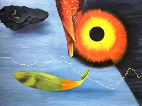 Bonjour, Monsieur Gauguin, vítáme v Praze, foto: Stanislava Nopová, obraz Toyen Bonjour, Monsieur Gauguin, vítáme v Praze, foto: Stanislava Nopová, obraz Toyen