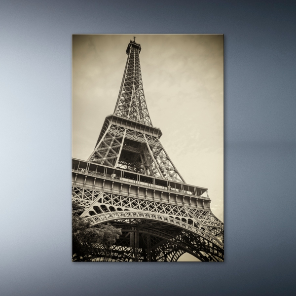 Černobílá Eiffelova věž 60x40cm