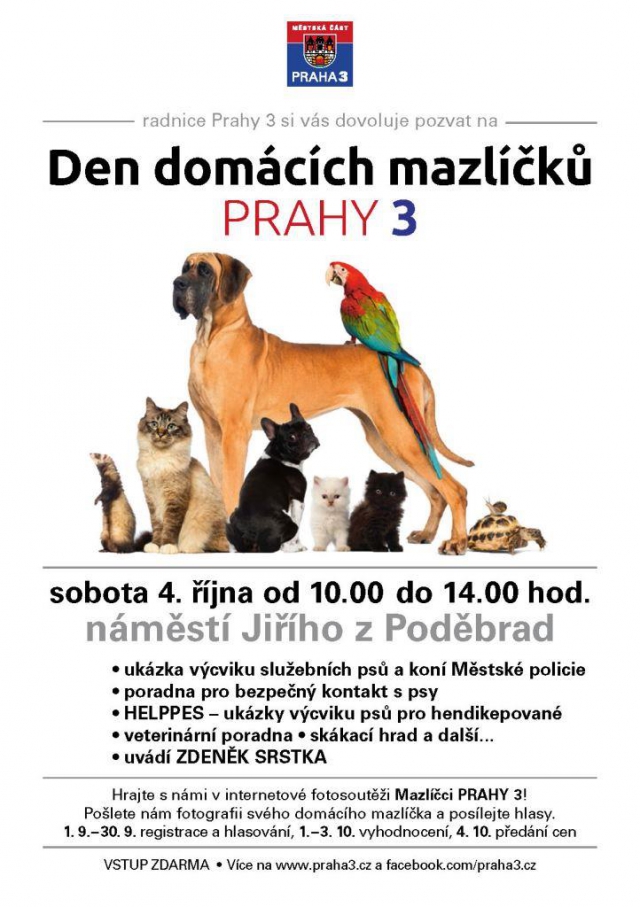 Den domácích mazlíčků na Praze 3
