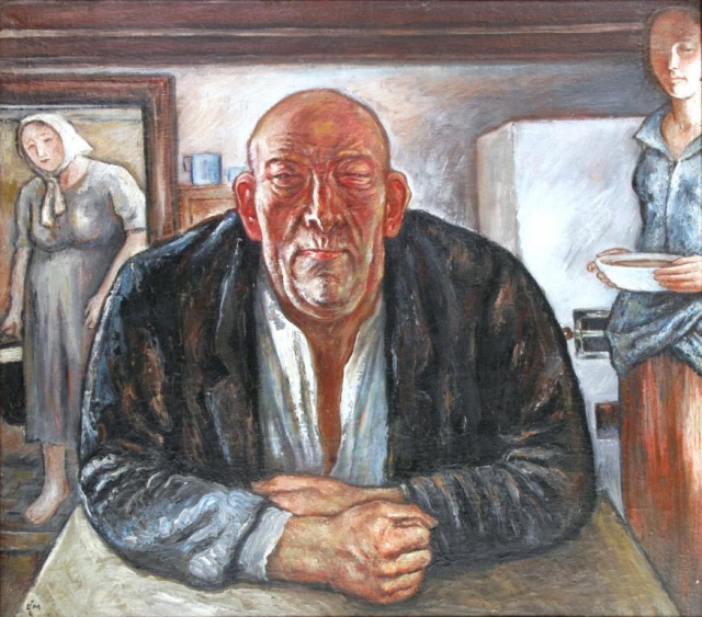 Erwin Müller, Rozhořčený sedlák, 1928, olej, plátno, foto OGL