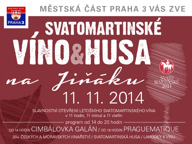 Svatomartinské slavnosti na náměstí Jiřího z Poděbrad nabídnou 11. listopadu sortiment více než 20 českých a moravských vinařství. 