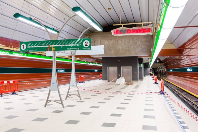 Nová stanice na lince A - Stanice Petřiny, zprovoznění dne 6. 4. 2015, foto: DPP
