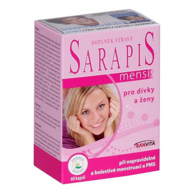 Dopručený Sarapis mensis  - přípravek na podporu zdravé menstruace