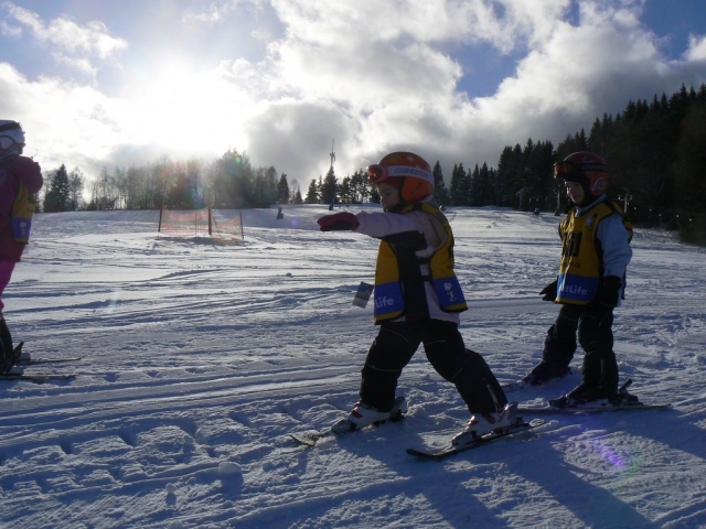 Zimní dovolená na Šumavě spojená s odpolední lyžařskou školou