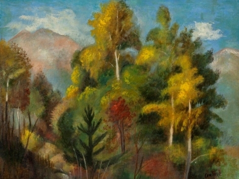 Otakar Kubín: Hvězdy na podzim, olej na plátně