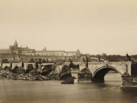 J. Ekert, Karlův most po povodni r.1890, foto Muzeum Prahy