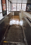 Zatopená stanice metra Florenc po opadnutí vody - 2002, foto M. Patrná