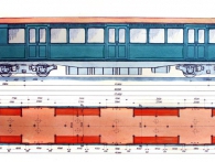 Návrh vagónů podzemní dráhy od Škodových závodů v roce 1931