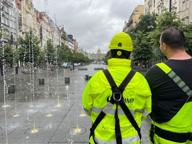 Foto: Podsvícená fontána/ÚMČ Praha 1