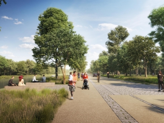 Vizualizace z projektu Nábřeží Stromovky Autor: IPR Praha