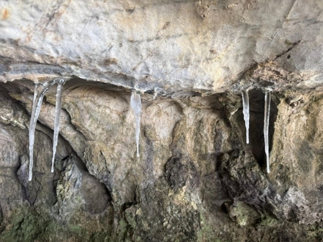 Ledové krápníky neboli ledouchy/AOPK ČR - Správa CHKO Moravský kras