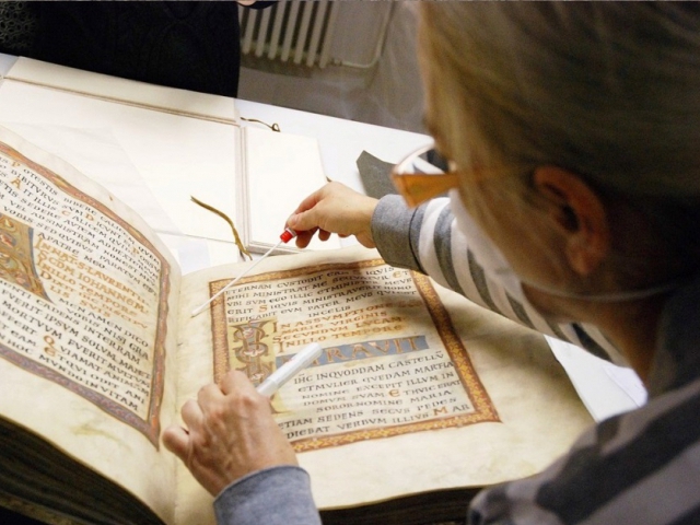 Národní knihovna České republiky vystaví nejstarší a nejcennější knihu - Kodex vyšehradský. Foto Národní knihovna ČR