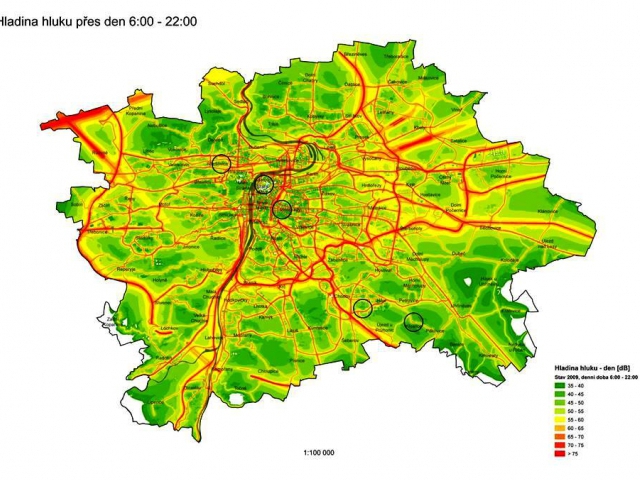 Hluková mapa Prahy, foto IPR Praha