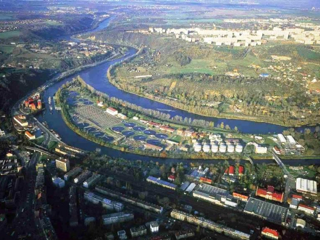Ústřední čistírna odpadních vod na Císařském ostrově, foto Magistrát hl. m. Prahy