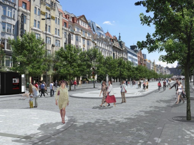 Kdy proběhne rekonstrukce Václavského náměstí? Foto Magistrát hl. m Prahy