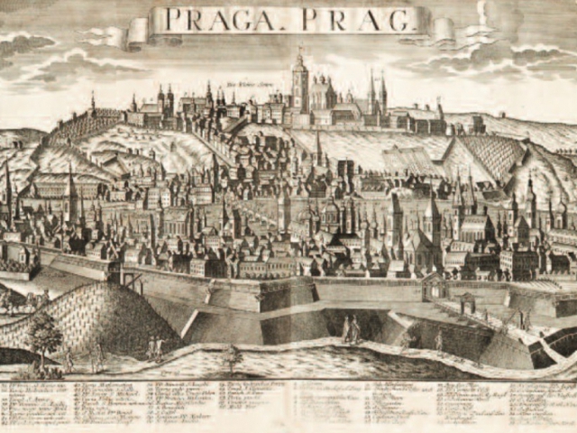 Grafické pohledy na Prahu v 18. Století, foto Muzeum hlavního města Prahy