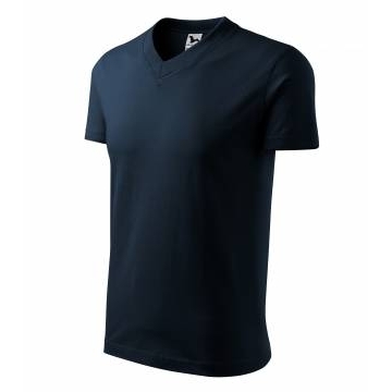V-neck tričko unisex námořní modrá