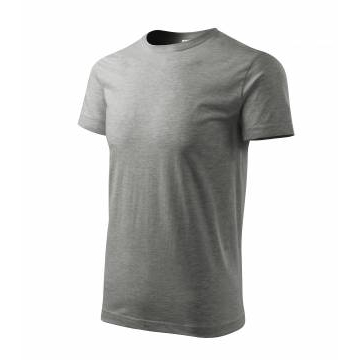 Heavy New tričko unisex tmavě šedý melír