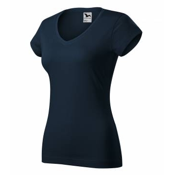 Fit V-neck tričko dámské námořní modrá