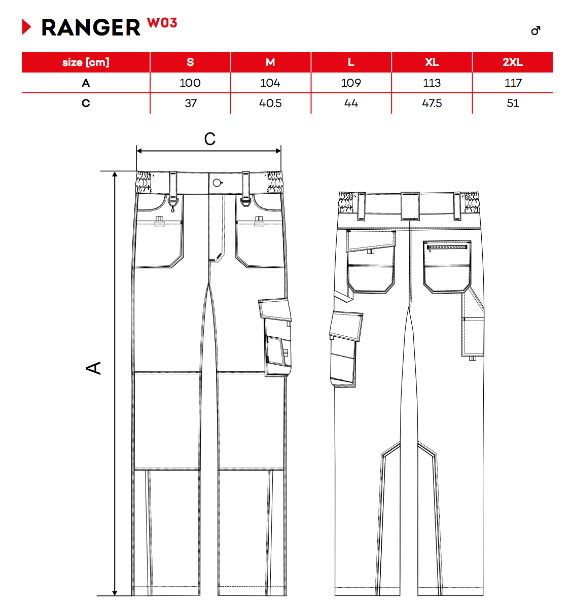 Pracovní kalhoty Ranger