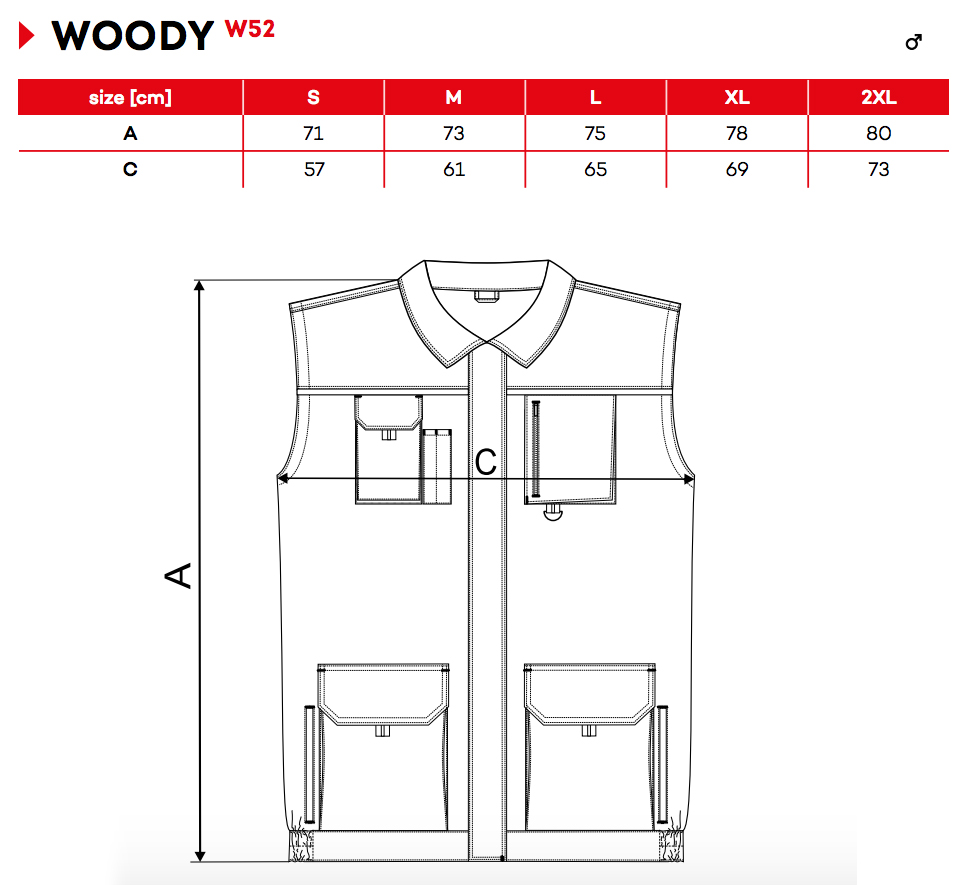 Pracovní vesta Woody